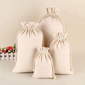 Cotton Drawstring Bag Canvas Bags Jewelry Company Advertising Pouch Storage Packaging Small Cloth Pouches - Product Image 3