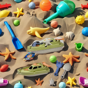 2025 trẻ em mùa hè ngoài trời bãi biển thuyền đồ chơi thiết lập bao gồm cát Đào Công cụ khuôn xẻng rơm lúa mì bãi biển & cát chơi thiết lập h285524 - Product Image 2