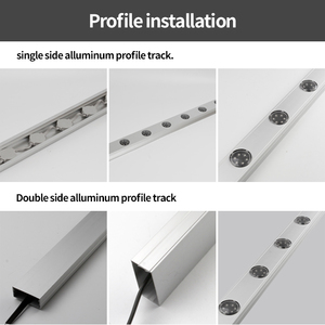 Profilé en <span class=keywords><strong>aluminium</strong></span> pour éclairage LED, rail pour éclairage LED à points de pixels, 20MM 25MM 30MM 40MM 50MM - Product Image 4
