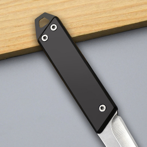 มีดพับแบบ Drop Point ใบมีดสแตนเลส ด้ามจับสแตนเลส มีดพกพา EDC อุปกรณ์กลางแจ้ง - Product Image 3