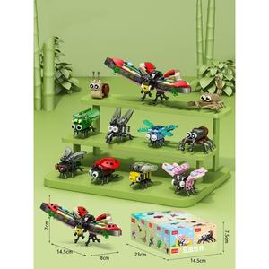 Mini Caja del Mundo <span class=keywords><strong>de</strong></span> los Insectos, Bloques <span class=keywords><strong>de</strong></span> Construcción <span class=keywords><strong>de</strong></span> Plástico, Juguete Educativo <span class=keywords><strong>de</strong></span> Ensamblaje para Niños y Niñas - Product Image 5