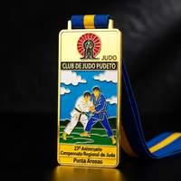 Médaille de Taekwondo carrée creuse en alliage de zinc, or, argent, bronze, avec logo personnalisé et ruban pour compétition de karaté et dojo