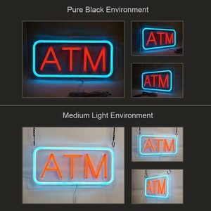 ATM neon LED transparent acrylic panel indoor bank entrance ATM indicator light ambient light <b>sign</b> luminous signage custom 12V - Product Image 4