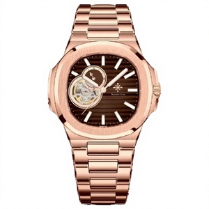 Montre mécanique automatique résistante à l'eau en acier inoxydable, mouvement SEIKO, 42,5 mm, analogique pour homme, Alexander Ferros 6012R/08, saphir - Product Image 1