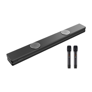 Barre <span class=keywords><strong>de</strong></span> son TV tout-en-un 120W avec deux caissons <span class=keywords><strong>de</strong></span> basses intégrés, microphone sans fil, système <span class=keywords><strong>de</strong></span> cinéma maison pour karaoké - Product Image 1