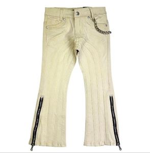 SOONREE - Jeans évasés pour enfants - Design tendance - <span class=keywords><strong>Beige</strong></span> - Fermeture éclair - Denim - Streetwear - Hip Hop - Pantalons pour garçons - Vente en gros - Haute qualité - OEM - Product Image 1