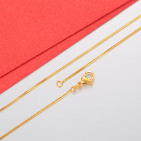 Collier de bureau quotidien plaqué or 14 carats, ultra fin, poli miroir, chaîne serpent, anti-décoloration, vente chaude directe usine, tendance