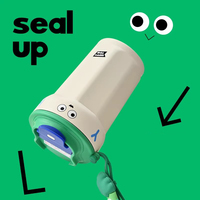 Gobelet de voyage personnalisé avec sangle de transport, bouteille d'eau isotherme en acier inoxydable avec couvercle anti-fuite pour enfant et étudiant