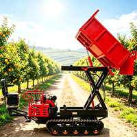 Vehículo de Transporte Agrícola Diésel Tipo Crawler, Camión Volquete para Subir Pendientes, Vehículo de Transporte de Carga para Áreas Montañosas, Manipulación de Materiales en Huertos