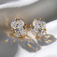Nouvelles boucles d'oreilles à clous en zircon brillant couleur or délicates pour femmes, bijoux de mode, Brincos mignons