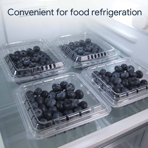 Clear <b>PET</b> Clamshell Blueberry Packaging Box Ventilated Fresh Fruit Container Recyclable Custom Logo Wholesale - Product Image 5
