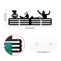Grand présentoir de médailles en métal personnalisé pour la décoration intérieure Support mural de rangement de trophées de sports de course à pied