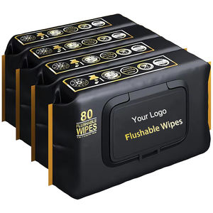 OEM Private Label Biodegradável 80pcs Flushable Toalhetes Toalhetes Molhados Flushable Perfumados Personalizados para Limpeza de Bunda para Adultos - Product Image 1