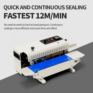 Machine de scellage à bande continue rapide et automatique à bas prix pour sachets de sucre, bonbons et snacks en PE/PVC, pour usage commercial et domestique - Product Image 2