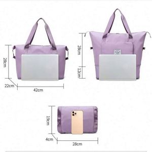 Bolsa de Viaje Plegable 2024 de Gran Capacidad, Resistente al Agua, con Marco Interno de Lona, Separación en Seco y Húmedo, Poliéster Ecológico - Product Image 6