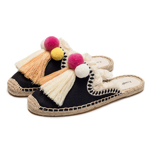 Populaire Chanvre Corde Semelle Femmes Espadrilles Plates Pantoufles Approvisionnement D'usine Personnaliser Chaussures - Product Image 5
