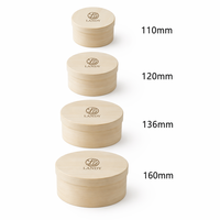 Boîte à gâteau ronde jetable en bois de qualité supérieure avec logo personnalisé, emballage écologique et durable pour cheesecake