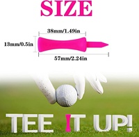 Tees de golf OEM en plastique incassables et réutilisables, avec contrôle de hauteur, pour entraînement professionnel (lot en vrac)