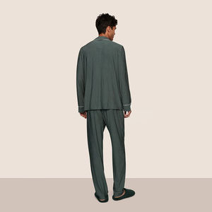 Joymay Design personalizzato da <span class=keywords><strong>uomo</strong></span> Modal <span class=keywords><strong>pigiama</strong></span> 2 pezzi <span class=keywords><strong>pigiama</strong></span> <span class=keywords><strong>a</strong></span> maniche lunghe per <span class=keywords><strong>uomo</strong></span> con bottone classico Set di indumenti da notte <span class=keywords><strong>a</strong></span> strisce da <span class=keywords><strong>uomo</strong></span> - Product Image 3