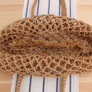 Sacs <span class=keywords><strong>de</strong></span> plage au crochet en macramé <span class=keywords><strong>de</strong></span> haute qualité en 100% coton sac à main <span class=keywords><strong>filet</strong></span> <span class=keywords><strong>de</strong></span> pêche <span class=keywords><strong>de</strong></span> plage <span class=keywords><strong>de</strong></span> voyage - Product Image 4