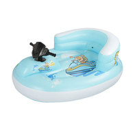 Bateau pneumatique rectangulaire Xin Hongsheng en PVC avec moteur à batterie au lithium pour piscine et usage extérieur