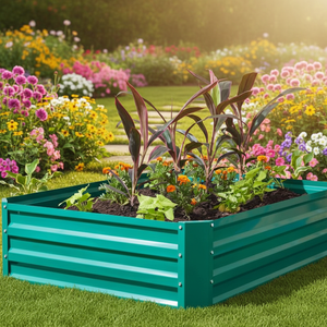 Jardinière écologique avec treillis pour patio extérieur, cadre en bois facile à assembler pour légumes et fleurs - Product Image 5