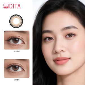 Lentilles de contact jetables mensuelles de couleur naturelle en gros directe d'usine 13mm lentilles de contact de pupilles brunes avec ordonnance - Product Image 2