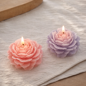 Vela Aromática Moderna con Forma de Flor de Peonía, Mezcla de Ceras, para Decoración del Hogar - Product Image 4