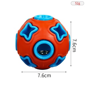 Juguete Masticable para Perros Resistente de TPR con Sonido, Bola Brillante con Campana en el Interior para Limpieza de Molares de Perros Pequeños y Medianos Ciegos - Product Image 5