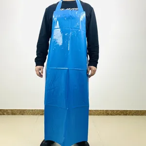 Avental descartável de plástico do chef à prova d'água, avental do chef de borracha do pvc/tpu