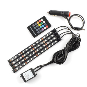Éclairage LED intérieur <span class=keywords><strong>de</strong></span> voiture avec télécommande et application sans fil, kits d'éclairage d'ambiance, bandes LED à fibres optiques, 16 millions <span class=keywords><strong>de</strong></span> couleurs, musique/DIY - Product Image 3