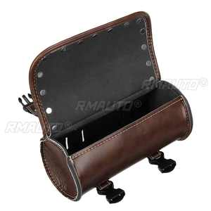 Sacoche latérale pour moto, sacoche de guidon, sacoche de fourche avant, sacoche de selle en cuir PU imperméable pour moto Cafe Racer - Product Image 6