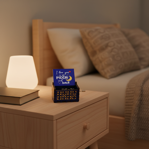 YIYU Caja de Música Silenciosa de Manivela, Estilo Americano, Rectangular, con Grabado 'You Are My Sunshine' de los Años 30, de Madera - Product Image 6