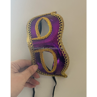 Masque de Mardi Gras HLC violet et vert, masque de carnaval, masques de costume de mascarade pour le Mardi Gras, les défilés et les fêtes de la Nouvelle-Orléans NOLA
