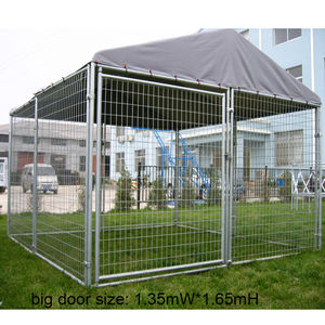 คอกสุนัข10x10สำหรับงานหนักกลางแจ้งขนาดใหญ่พร้อมโครงเหล็กชุบสังกะสีและรั้วเชื่อมโซ่สำหรับอาคารสวน - Product Image 2