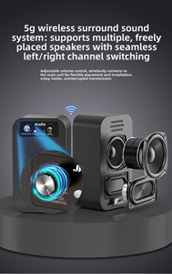 Shunjiayu 2026 Caisson de basses sans fil <span class=keywords><strong>HiFi</strong></span> en bois pour système audio home cinéma 5.1 canaux 6 haut-parleurs haute puissance - Product Image 3