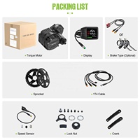 Kit de conversion de vélo électrique Varstom VSM01 avec moteur central sans balais à capteur de couple 750W 48V, écran LCD et levier de vitesses au pouce