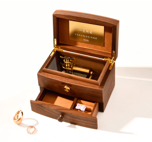 Caja de Música de Madera de 30 Tonos con Manivela, Grabado Personalizado, Melodía Pop de Alta Gama, Creativa, Venta al Por Mayor - Product Image 6