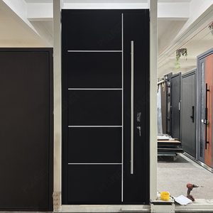 Porta d'Ingresso <span class=keywords><strong>in</strong></span> Alluminio dal Design Moderno, Porte di Sicurezza <span class=keywords><strong>in</strong></span> MDF e Alluminio per Case, Direttamente dalla Fabbrica - Product Image 4