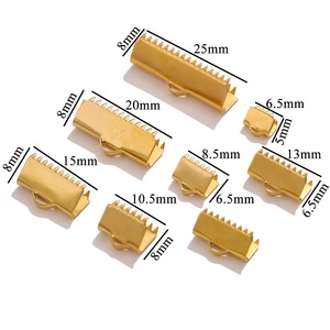 Attaches à sertir <span class=keywords><strong>pour</strong></span> extrémités de ruban 6-25 mm en acier inoxydable lisse <span class=keywords><strong>pour</strong></span> la fabrication de bracelets, colliers et bijoux DIY - Product Image 4
