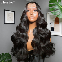Perruques Lace Front Body Wave en Cheveux Humains Double Drawn Personnalisables Pré-Pluckées 13x4 HD Transparent Lace Brésilien Remy Sans Colle