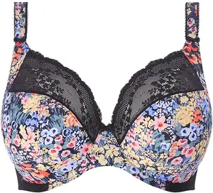 Custom Women's Print Smooth Thin No Pad Underwire Flora Bra Full Coverage Strong Straps Lingerie Ladies Sexy Bras Sets For Women