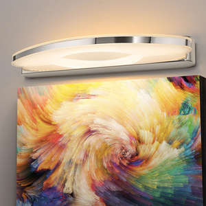 Applique murale LED moderne en acier inoxydable pour salle de bain et miroir de coiffeuse, lumière blanc chaud 2700K, fixation murale, garantie 3 ans - Product Image 3