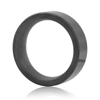 Bague en sergé pour hommes, anneau plat en Fiber de carbone
