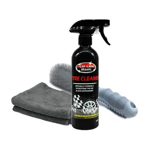 Kit per la pulizia della cura dell'auto 3 articoli spray per la pulizia dei pneumatici spazzola per pneumatici profonda pulisci e proteggi i pneumatici dell'auto