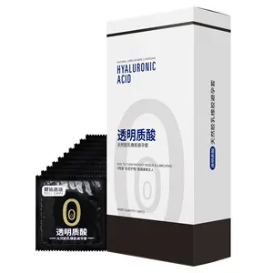 preservativo 100 Suppliers-Elasun acido ialuronico preservativi 100 solo ultra-sottile di acqua-solubile in acido ialuronico Preservativi Lubrificati