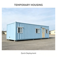 Casa Contenedor Contemporánea para Trabajadores, Alojamiento Móvil de Alta Densidad con Dormitorio y Baño, Habitación Prefabricada Portátil