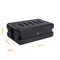 Boîtier rigide en plastique antichoc J3U20Short Depth pour amplificateur audio de scène, alimentation mobile, instrument de test, équipement de télécommunications