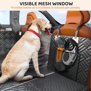 Hamaca para perro mascota para coche SUV camiones impermeable extensor de asiento trasero de fondo duro para cubierta de asiento de coche de perro para asiento trasero - Product Image 6