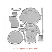 Fustelle in Metallo a Forma di Astronauta per Creazione di Biglietti, Stampi per Scrapbooking, Accessori per Artigianato Fai-da-Te